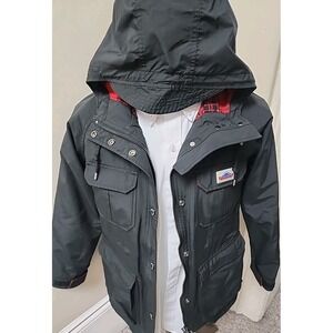 Penfield Jacket 60/40 Black‎ Water & Rain Resistant Full Zip & Snap Size S